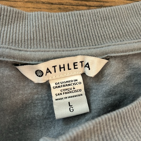 Athleta Balance Henley Baby Blue Sweatshirt, Women’s size Large - Picture 4 of 7